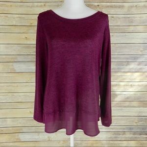 Deep Purple Long Sleeve Top